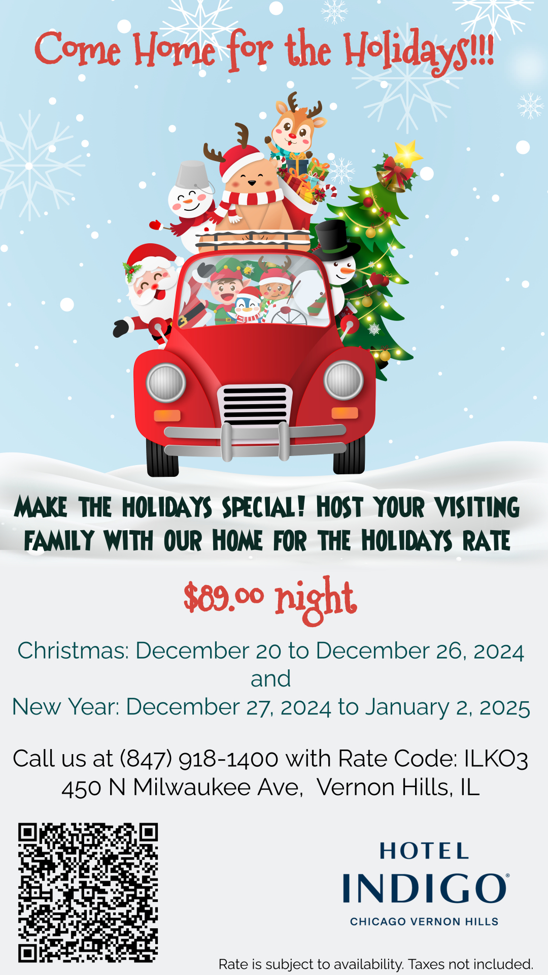 Holiday Rates at Hotel Indigo