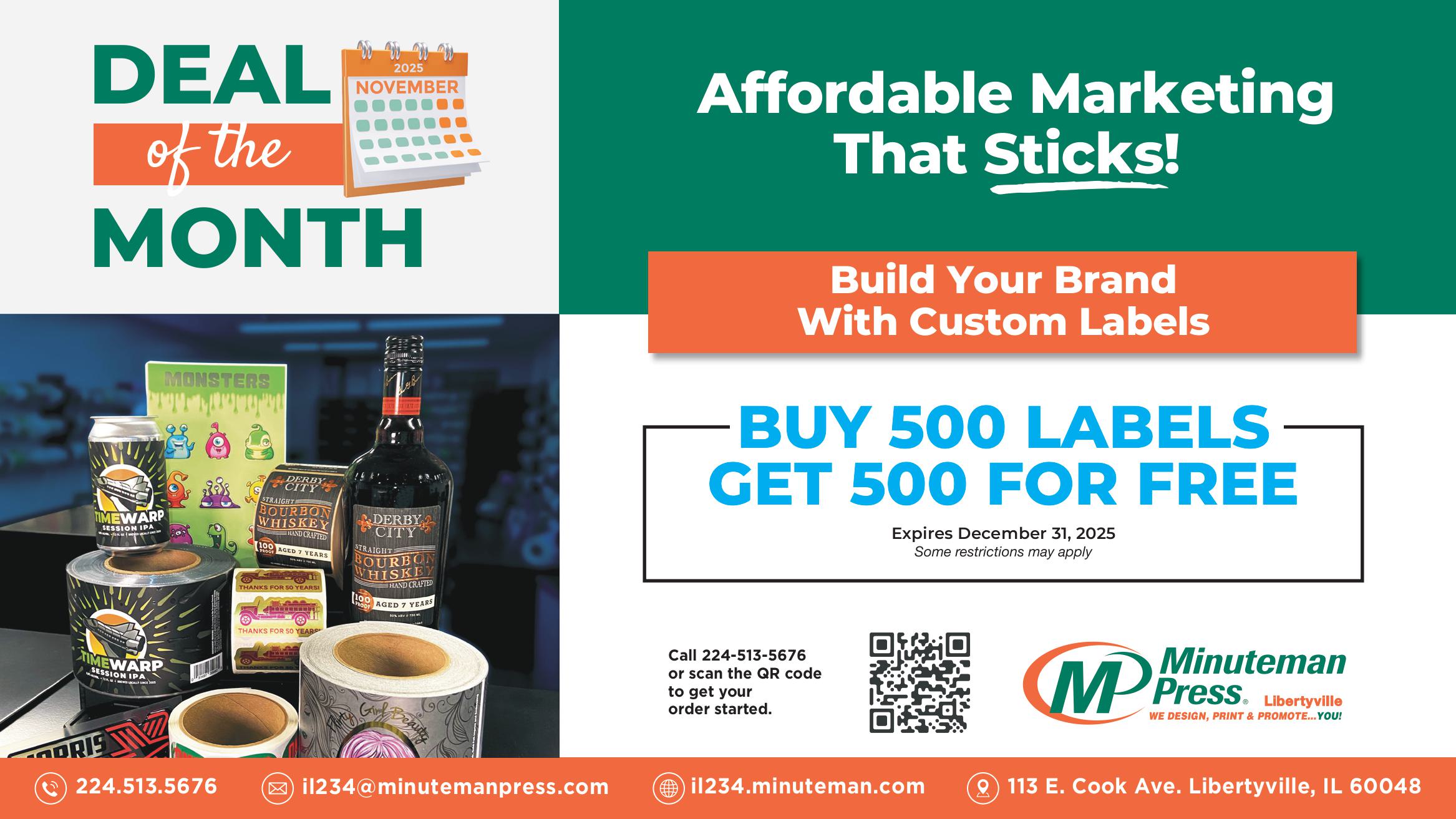 Minuteman Press of Libertyville Deal of the Month! 