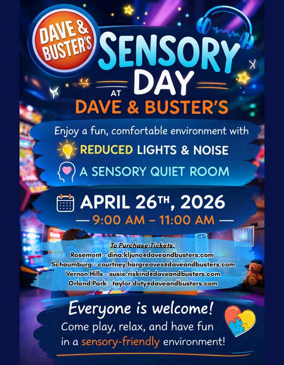 Sensory Day at Dave & Busters in Vernon Hills