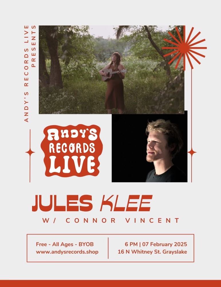 Live from Andy’s Records with Jules Klee & Connor Vincent