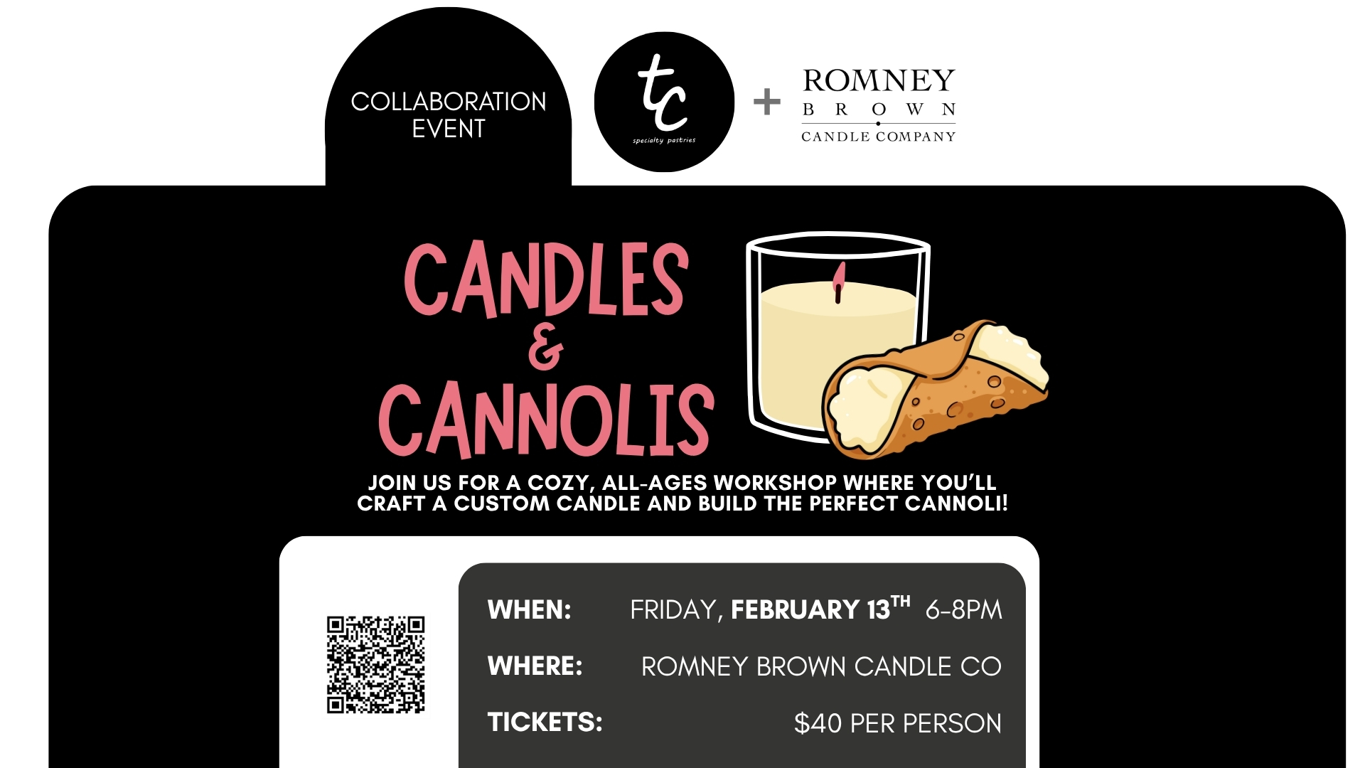 Candles & Cannolis DIY Event in Grayslake | Romney Brown Candle Co