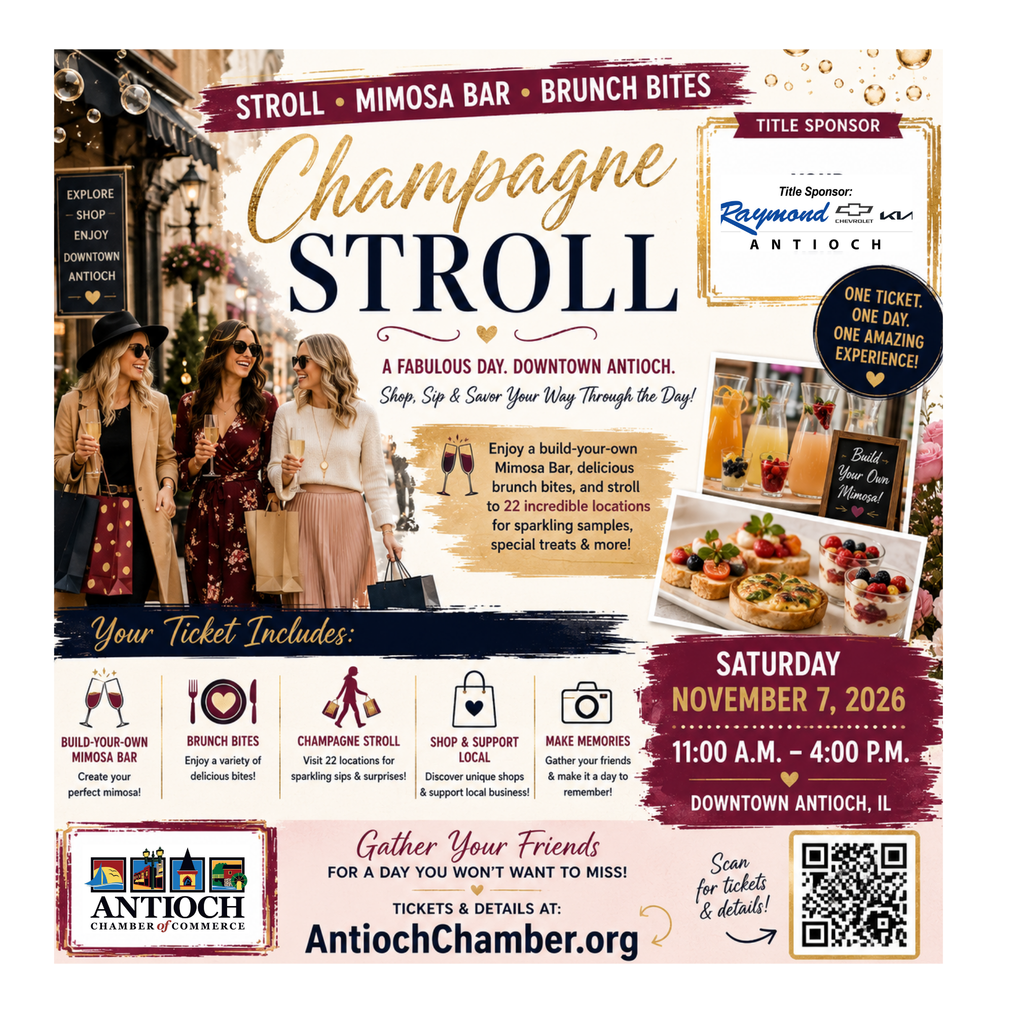 Champagne Stroll, Mimosa Bar and Brunch Bites in Antioch