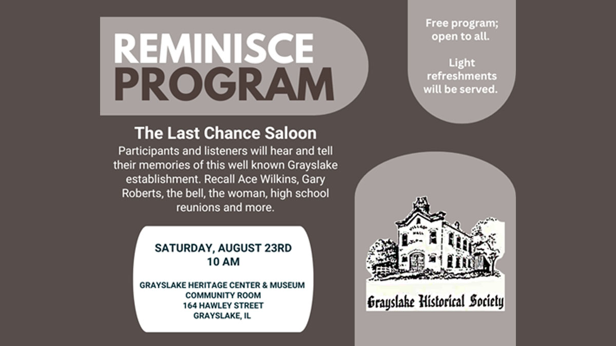 Reminisce Program at the Grayslake Heritage Center & Museum