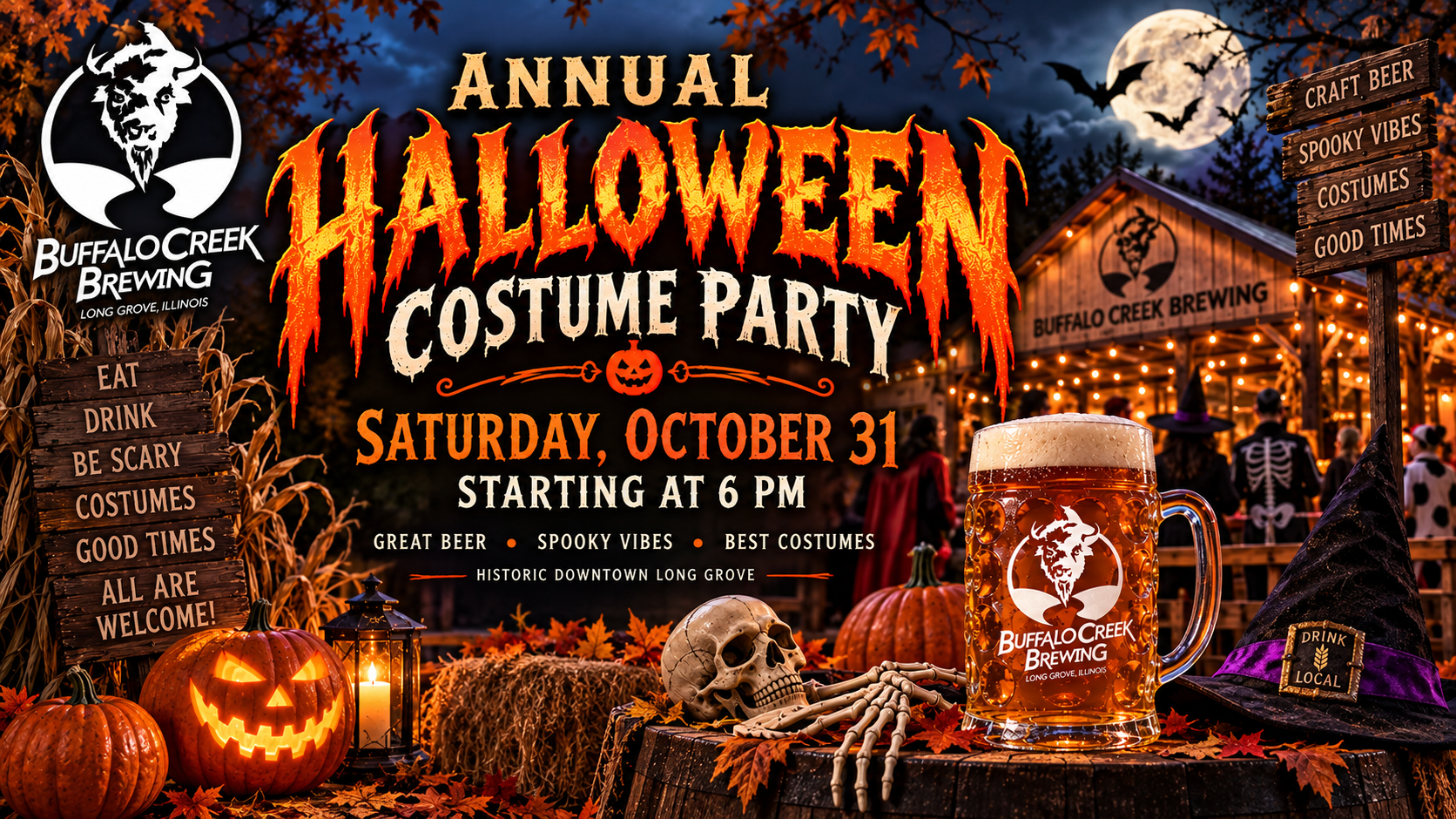 Annual Halloween Costume Party at Buffalo Creek Brewing