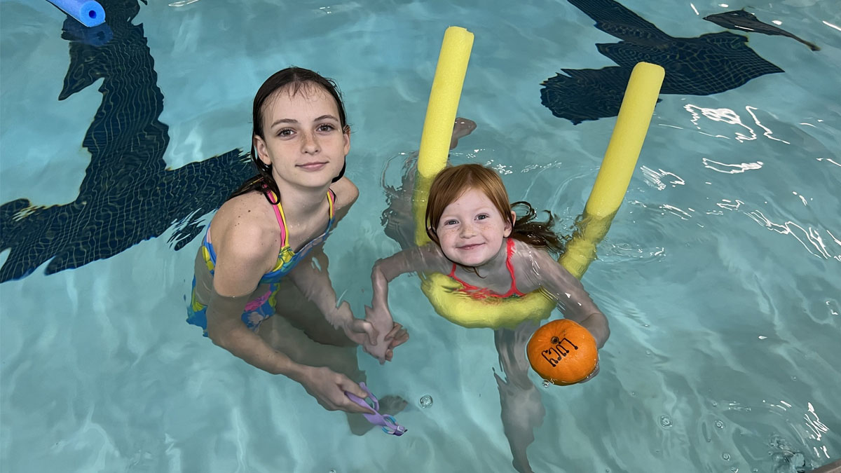 Pumpkin Pool Splash in Highland Park