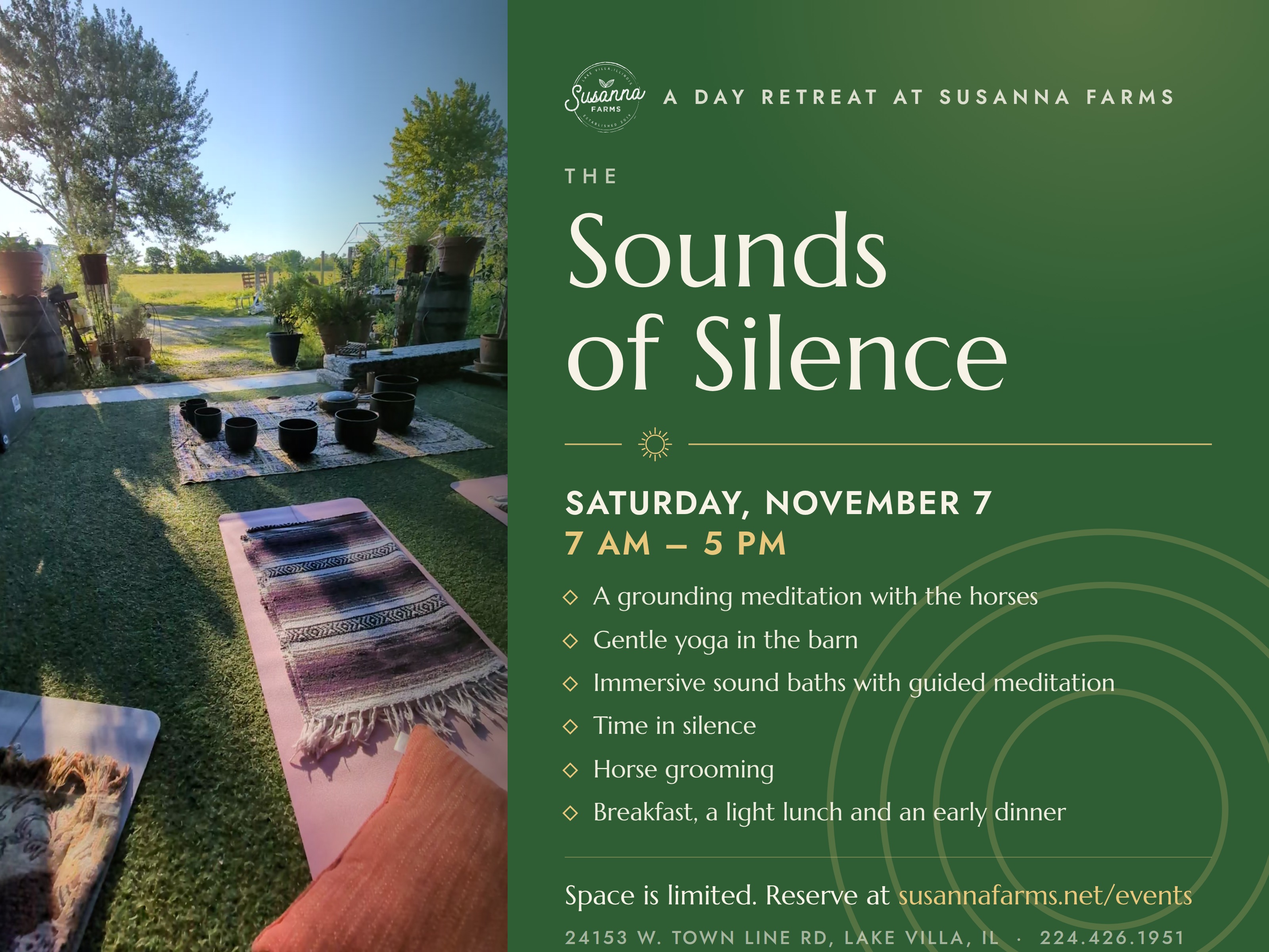 The Sounds of Silence at Susanna Farms