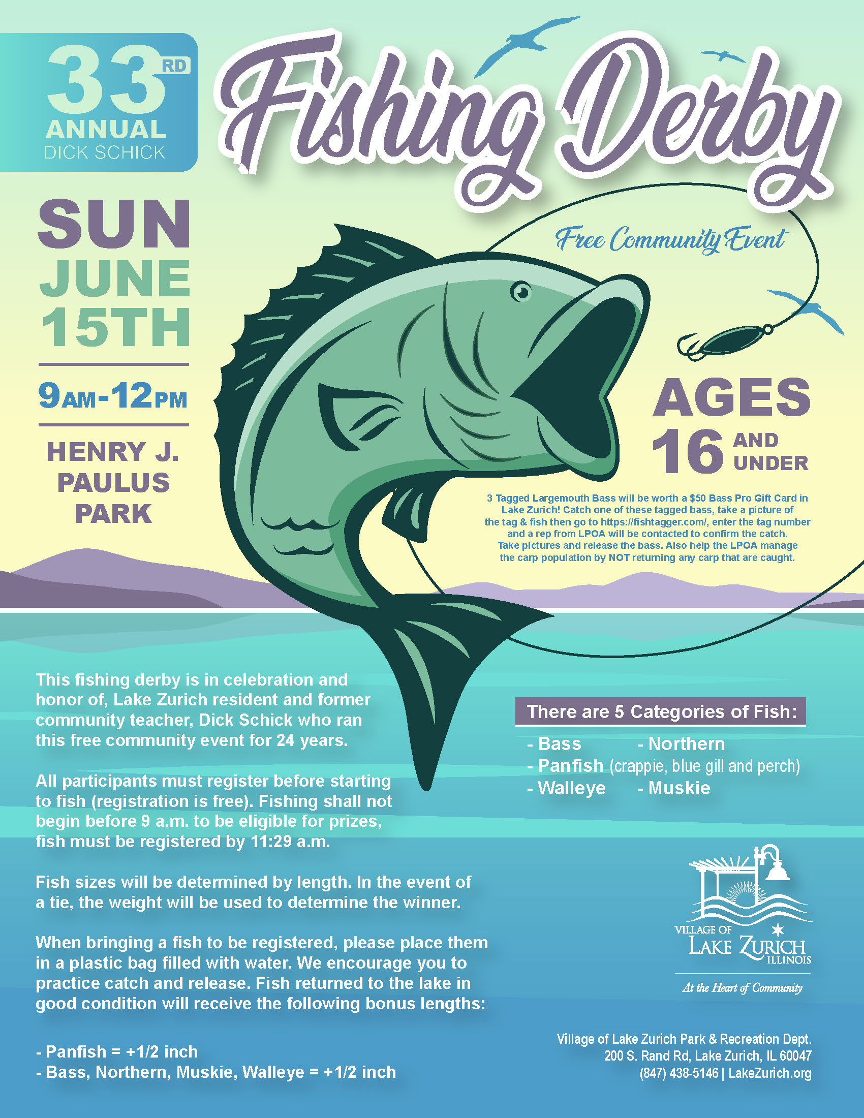 33rd Annual Lake Zurich Fishing Derby
