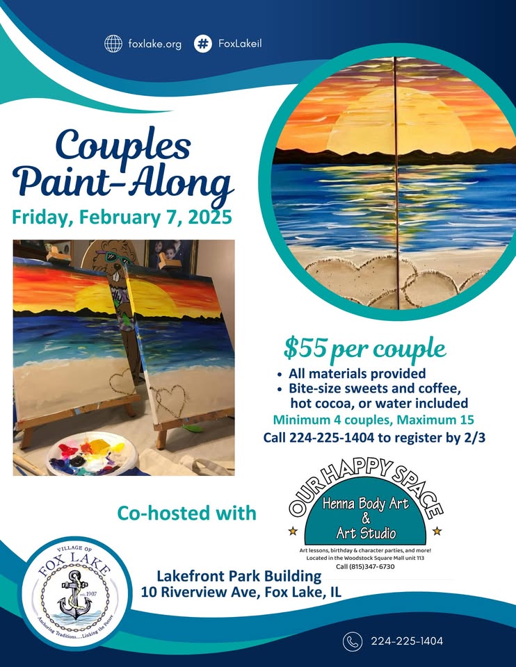 Couple Paint-Along at Fox Lake Park & Recreation Department