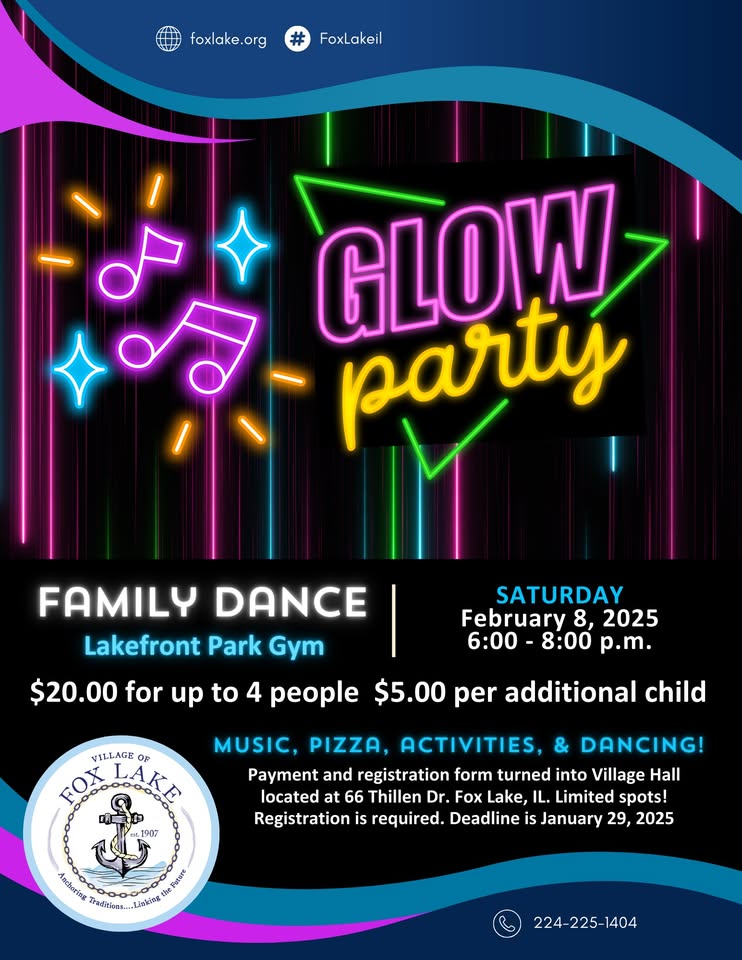 Family Dance Glow Party in Fox Lake 