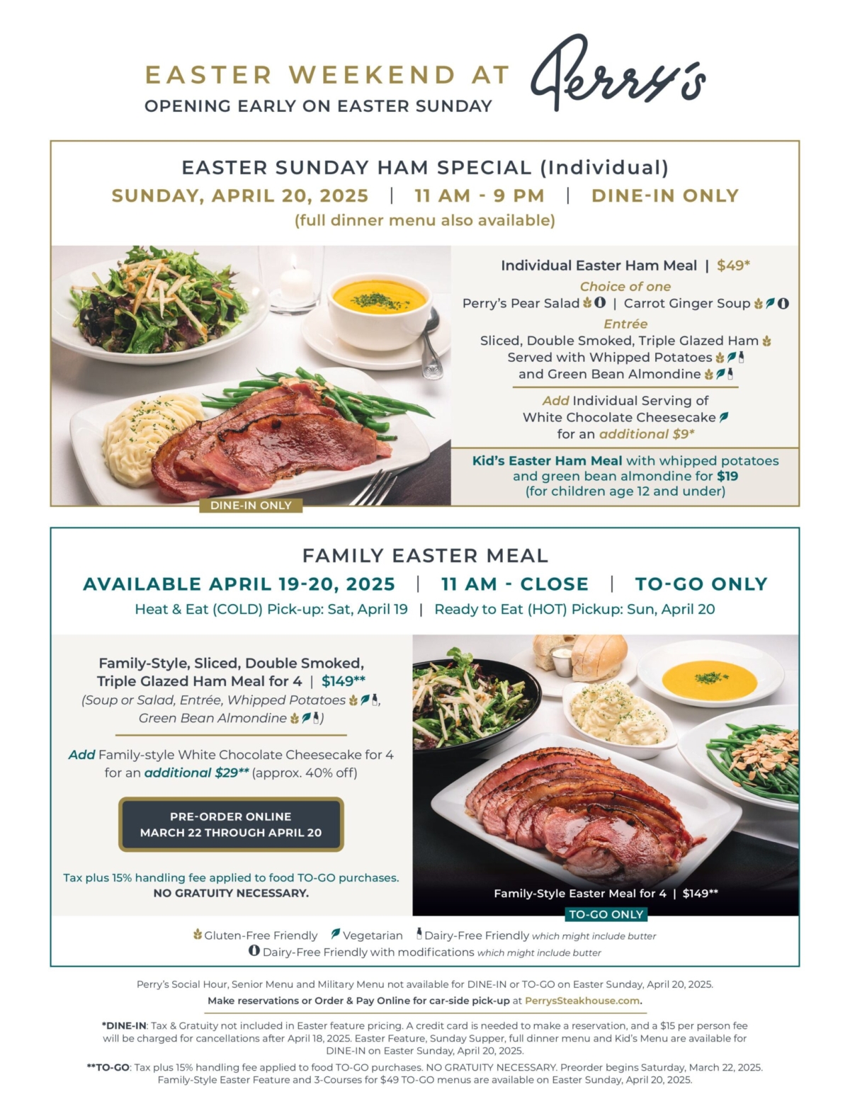 Easter Weekend at Perry's Steakhouse