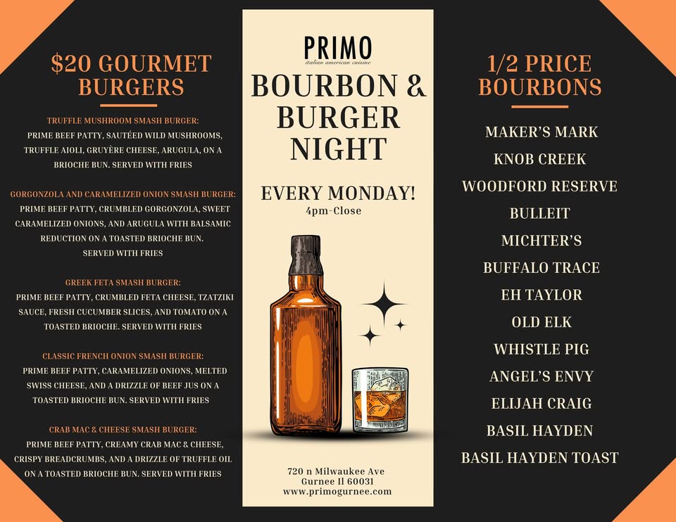 Bourbon and Burger Night at Primo