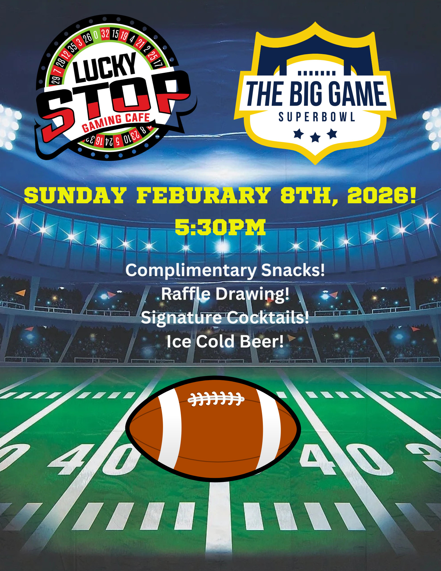 Super Bowl LX Watch Party!