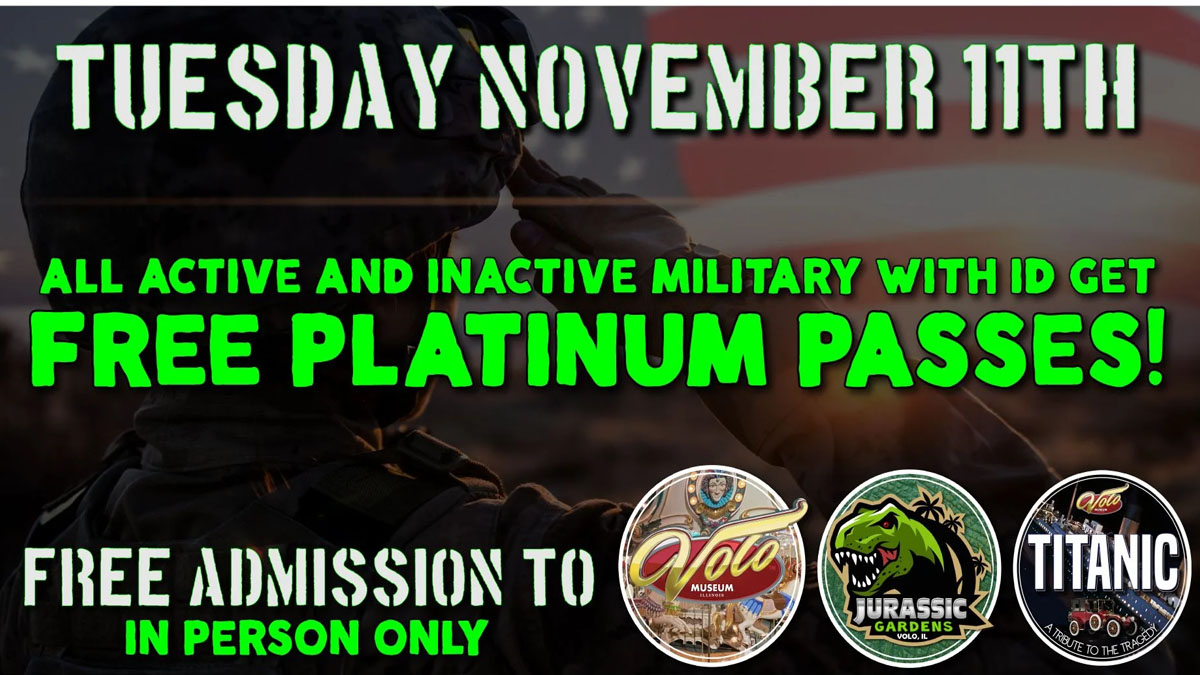 Free Admission for Veterans Day at Volo Museum