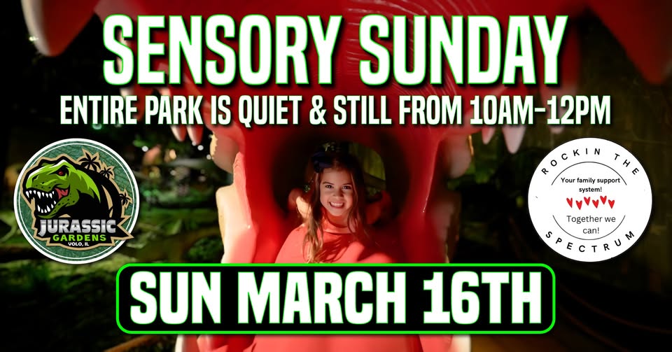 Sensory Sunday at Jurassic Gardens at Volo Museum