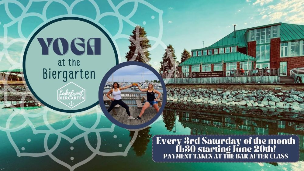 Yoga at Lakefront Biergarten in Winthrop Harbor