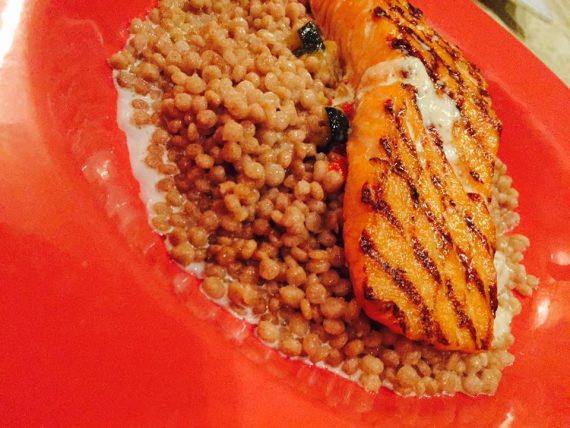 Grilled Atlantic Salmon at Cafe Pyrenes