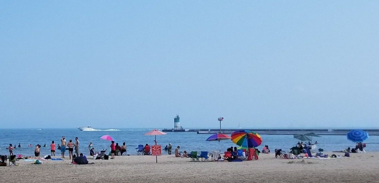 Life is a Social Distancing Beach in Lake County, Illinois